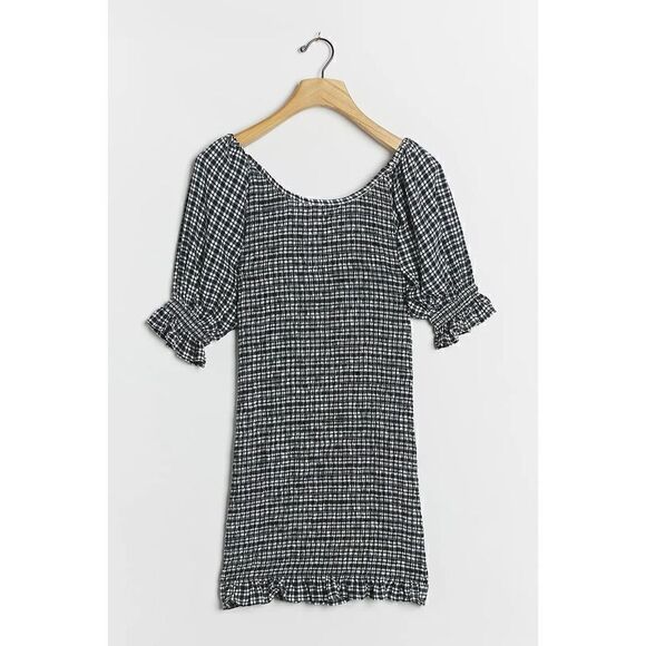NWT Anthropology Faithfull the Brand Milia Smocked Mini Dress size MP - Picture 4 of 12